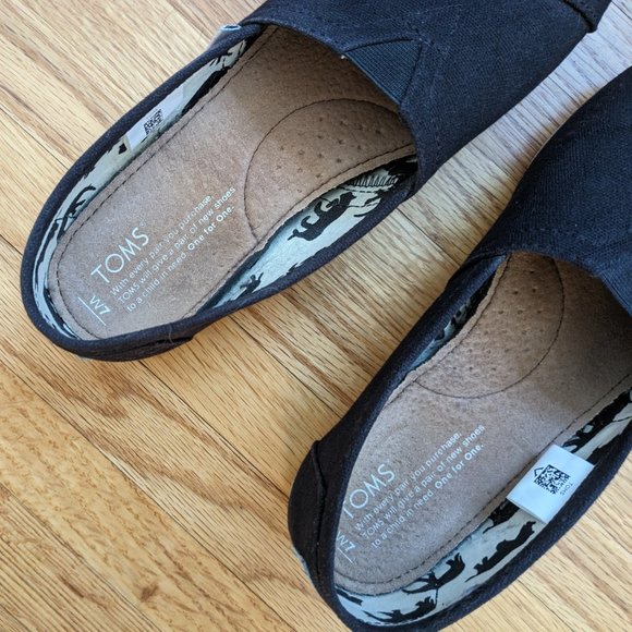 TOMS Alpargata Black Heritage Canvas Shoes - Picture 4 of 8